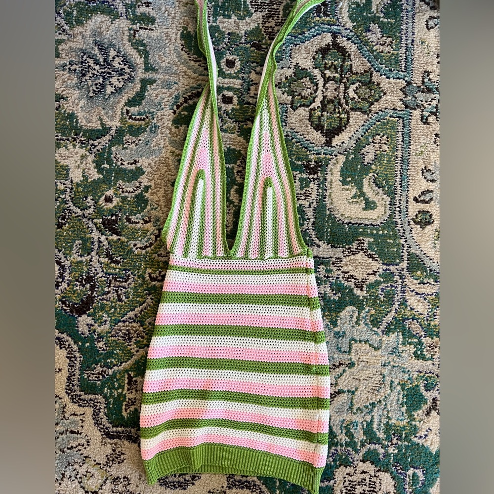 Knitted halter dress